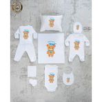 Yzc Home E1011TARAFTAR Isme Özel,ısimli, Erkek Bebek 10LU Beyaz Hastane Çıkışı - 0 - 3 Ay