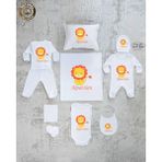 Yzc Home E32 Isme Özel,ısimli, Erkek Bebek 10LU Beyaz Hastane Çıkışı - 0 - 3 Ay