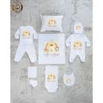Yzc Home E80 Isme Özel,ısimli, Erkek Bebek 10LU Beyaz Hastane Çıkışı - 0 - 3 Ay