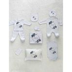 Yzc Home K01 Isimli, Kız Bebek 10LU Beyaz Hastane Çıkışı - 0 - 3 Ay