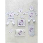 Yzc Home K177 Isimli, Kız Bebek 10LU Beyaz Hastane Çıkışı - 0 - 3 Ay