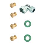 yzcpart Kumtel Uyumlu KO 420 F Set Üstü Ocak Doğalgaz Dönüşüm Seti 7 mm Enjektör +Dirsek + 2 Adet Conta
