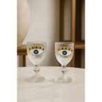 YzHome 2 Li Kristal Cam Kahve Yanı Su Bardağı Nazar Göz Bardak 75ml