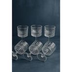 Yzhome 6 Lı 85ML Cam Ayaklı Su Bardağı Kahve Yanı Kullanım İçin Şık Tasarım - Beyaz - 85 ml