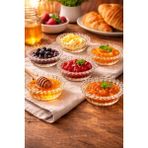 Yzhome 6 Lı Cam Boncuklu Kase Çerezlik Reçellik Kahvaltılık 4*13CM - Şeffaf