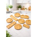 YzHome 9 Parça Bambu Sunum Kahvaltı Seti Takımı Servis Tabak Kase yz.9pcbambuset1