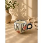 Yzhome Acar Porselen Lüks Desenli Kahve Meşrubat Çay Bardağı Bardak Kupa 325ML - Yeşil