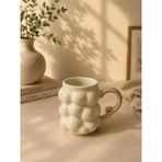 Yzhome Acar Porselen Lüks Üzüm Desenli Kahve Meşrubat Çay Bardağı Bardak Kupa 325ML - Krem