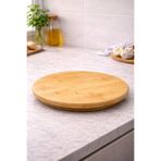 YzHome Bambu Döner Standlı 29 cm Lüx Sunum Tabağı, Sarı yz.miendönersunumtabak29cm