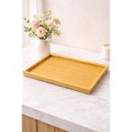YzHome Bambu Sunum Servis Tepsisi, 41 x 29 cm, Sarı