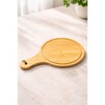 YzHome Kulplu Oval Bambu Kesme Tahtası, 30 cm, Sarı yz.krdovalkesmetahtası