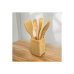 YzHome Tezgah Masa Üstü Bambu Kaşıklık Organizer Çok Amaçlı Düzenleyici 16*8cm KAŞIK HEDİYELİ