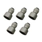 YZM Push-to-Connect Boru Ek Parçaları, Dişli Dişi adaptörler, 1/2 "NPTF x 3/8" Tüp OD, RO Su Sistemleri, Su Filtresi, Su arıtma cihazları için. (5'li paket)