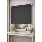 Yznhome Antrasit Zebra Stor Perde Güneşlik Eteği Dilimli İthal Kumaş