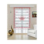 Yznhome Çocuk odası - Pembe ve Yıldız Desenli Zebra Perde - YZN-472