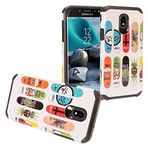 Z-GEN - Galaxy J7 2018, J7 Rafine, J7 Star, J7 Crown, J7 Aura, J7 Top, J7 V J7V 2. Nesil J737 - Samsung için Hibrit Resimli Telefon Kılıfı - AD1 Kar Tahtası
