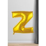Z Harfi Folyo Balon Gold 100 Cm 40 İnç 1 Metre Altın