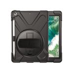 Z-Mobile Apple iPad 5. Nesil iPad 6. Nesil 9.7" Inc iPad Tablet Kılıfı Defender Ultra Koruma Tank Zırh Silikon Kılıf - Siyah