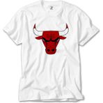Z Zeplin Chicago Bulls Logo Beyaz Tişört - 4XL