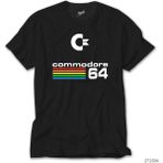Z Zeplin Commodore 64 Vintage Logo Siyah Tişört - XL