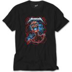 Z Zeplin Metallica Lightning Skull Siyah Tişört - 3XL
