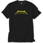Z Zeplin Metallica Lux Æterna Text Siyah Tişört - XL