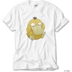 Z Zeplin Pokemon Psyduck Beyaz Tişört - 3XL