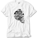 Z Zeplin Skull Smoker Rider Beyaz Tişört - XL