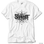 Z Zeplin Slipknot Pentagram Beyaz Tişört - XL