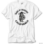 Z Zeplin Sons Of Anarchy California Beyaz Tişört - XS