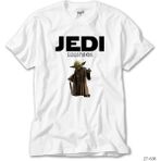 Z Zeplin Star Wars Yoda Jedi Master Beyaz Tişört - XS