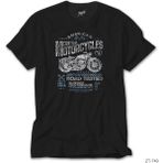 Z Zeplin Vintage Motorcycle Siyah Tişört - 3XL