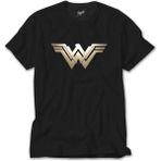 Z Zeplin Wonder Woman Metal Logo Siyah Tişört - 2XL