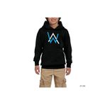 Z zepplin Alan Walker Siyah Çocuk Kapşonlu Sweatshirt