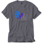 Z zepplin Bmw Colourful Logo Gri Tişört