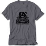 Z zepplin Bmw E30 Sketch Gri Tişört