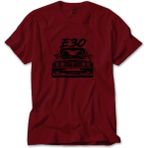 Z zepplin Bmw E30 Sketch Kırmızı Tişört - XS
