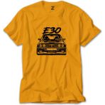 Z zepplin Bmw E30 Sketch Sarı Tişört - XS