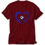 Z zepplin Bmw Heart Logo Kırmızı Tişört - XL