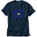 Z zepplin Bmw Heart Logo Lacivert Tişört