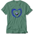 Z zepplin Bmw Heart Logo Yeşil Tişört - S