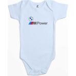 Z zepplin Bmw Logo M Power Yazı Mavi Renk Bebek Body Zıbın - 3 - 6 Ay