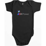 Z zepplin Bmw Logo M Power Yazı Siyah Renk Bebek Body Zıbın - 9 - 12 Ay