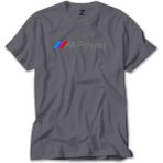 Z zepplin Bmw M Power Text Gri Tişört - XL