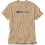 Z zepplin Bmw M Power Text Krem Tişört - XS