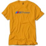 Z zepplin Bmw M Power Text Sarı Tişört - 3XL
