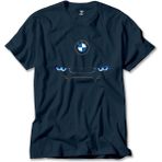 Z zepplin Bmw M4 Series Logo Lacivert Tişört - XS