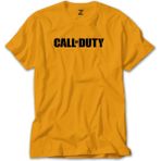 Z zepplin Call Of Duty Black Text Sarı Tişört - XS