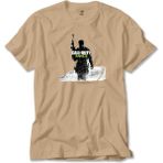 Z zepplin Call Of Duty Silhouette M3 Krem Tişört - XL