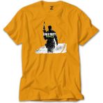 Z zepplin Call Of Duty Silhouette M3 Sarı Tişört - 5XL